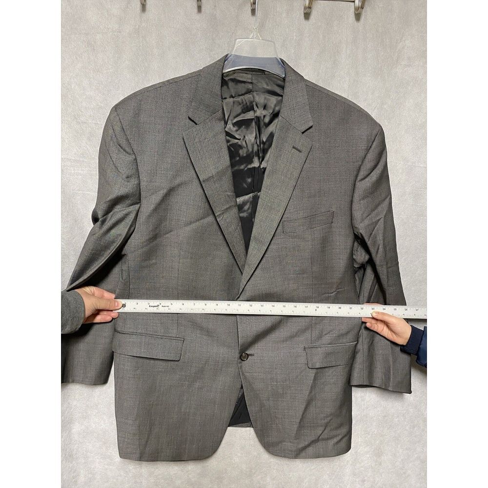 Ralph Lauren Suit Men 44R Gray 2B Wool Career Office Pants Business 40X28 Luxury - Picture 3 of 16